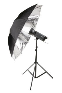 Štúdiová Difúzna dáždnik, fotografický dáždnik 153cm strieborný
