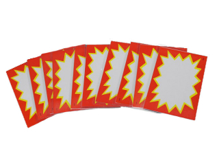 Cenovky plastové, cenovkové karta, set 10ks ELEMENTRIX