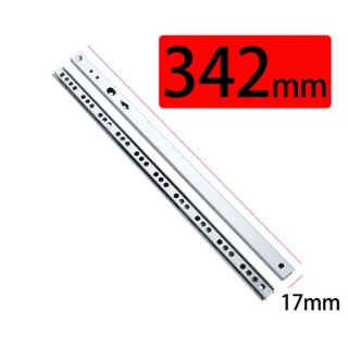 Šuplíkový pojazd 342mm výsuv do drážky 17mm