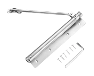 Automatický zatvárač dverí 145° sklopný strieborný