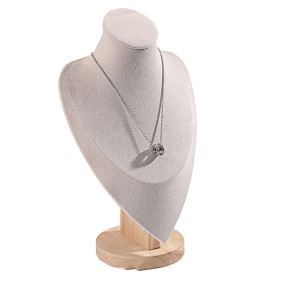 Stojanček, dekolt na šperky výška 28cm biela