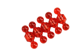 Magnetické figúrky neodymové magnety červená, 10 ks, 11x17mm