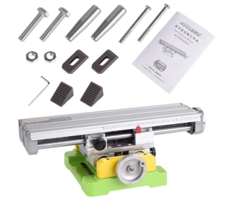 Krížový pracovný stôl 350x100mm zelený hliník