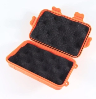 Vodotesný box na uloženie náradia EDC na prežitie v prírode S oranžový
