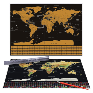 Stieracia mapa sveta Deluxe variant č.2