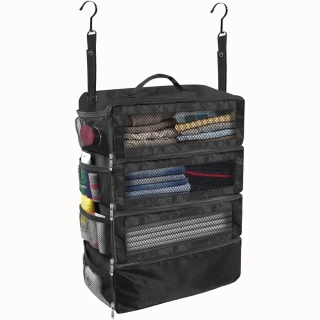 Závesný cestovný organizér 60 × 23 × 37 cm čierny