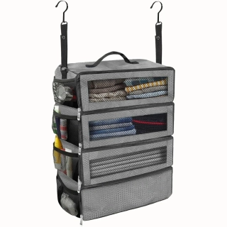 Závesný cestovný organizér 60 × 23 × 37 cm šedý
