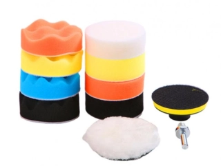 Súprava leštiacich kotúčov na vŕtačku 11 ks – priemer 8 cm