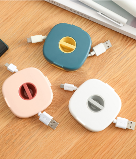 Naviják na usb kábel, navíjač na slúchadlá - zelený