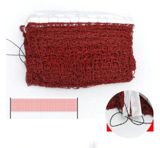 Bedmintonová sieť basic vínová