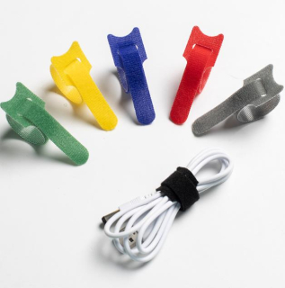 24 x Opasok na suchý zips, organizér káblov 150x12mm žltý