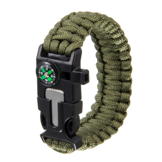 Survival náramok s kompasom 5v1