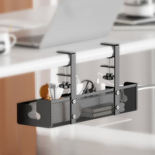 Organizér káblov pod stôl 34cm - čierny