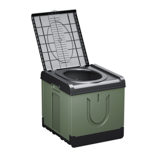 Skladací kempingový záchod, toaleta zelený 41cm