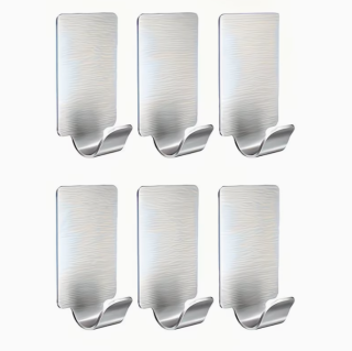 Samolepiaci háčik – nerez obdĺžnik 6 ks