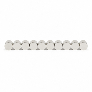 10x Neodymový magnet 6 × 3 mm