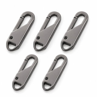 Náhradný jazdec na zips – 5 ks, antracit