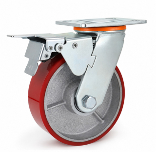 Otočné transportné koliesko s brzdou 4" / 100 mm - nosnosť 250 kg