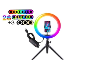 RGB Prstencová lampa, kruhové svetlo ring led light set 26cm