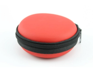 Puzdro ELEMENTRIX SL2 na slúchadlá a drobnosti, cca 80 × 35 mm, farba červená