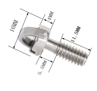 Upínacia skrutka fotoaparátu 1/4 ″dlhá nerezová ELEMENTRIX