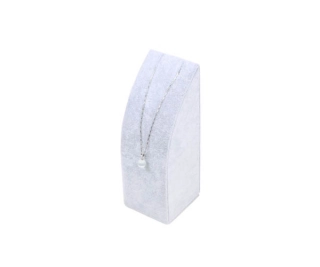 Zamatový hranol na šperky, výška 19,5 cm, farba sivá