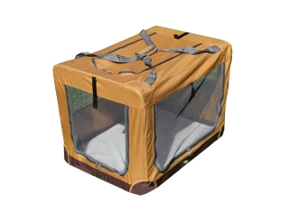 Skladacia látková prepravka pre psa 3XL, 102 × 69 × 69 cm, hnedá