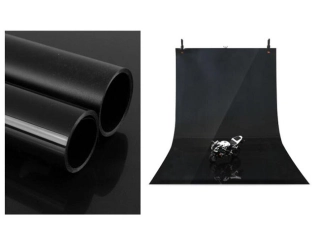 Fotografické pozadie čierne PVC 60 × 130 lesklé matné