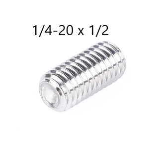 Nerezová bezhlavá skrutka 1/4″-20 × 1/2″, DIN 916