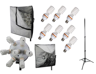 Elementrix softbox set lampa 7x35W, stativ