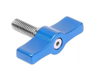 Prestaviteľná upínacia páčka na rig, M4 × 17 mm, modrá